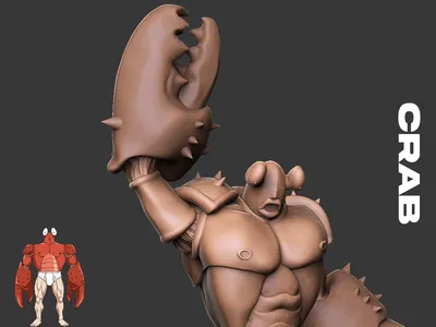 STL-Datei Crablaante One Punch Man 3D-Druck Modell・3D-druckbare Vorlage zum herunterladen・Культы картинки