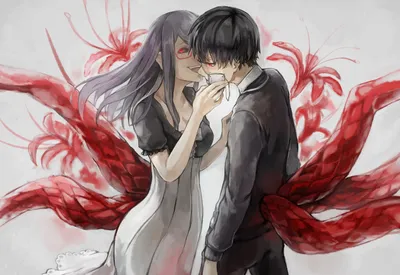 очки hachiie96 kamishiro rize kaneki ken мужчина красные глаза tokyo ghoul | konachan.com - Konachan.com Аниме Обои картинки