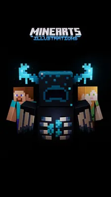 Minecraft | Warden Wallpaper в 2023 г | Художественные постеры, Поделки  minecraft, Minecraft создания картинки