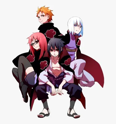 akatsuki #uzumaki #karinuzumaki #karin #juugo #suigetsu - Suigetsu And Karin And Jugo, HD Png Download , Transparent Png Image - PNGitem картинки