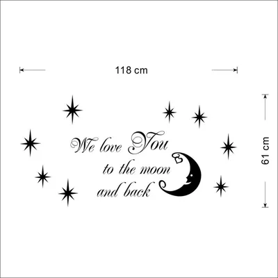 Виниловые обои с надписью «We love you to the Moon and Back» - купить по  выгодной цене | AliExpress картинки