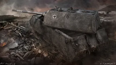 Обои для рабочего стола World of Tanks танк MAUS 3д компьютерная картинки