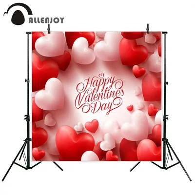 Allenjoy фон-валентинка 14 февраля реалистичные красные сердца любовь милые  вечерние Профессиональный Фотофон - купить по выгодной цене | AliExpress картинки