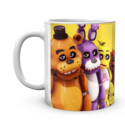 Кружка Five Nights At Freddys Пять Ночей с Фредди Аниматроники Желтый Фон  FN.02.393 — Купить Недорого на Bigl.ua (1360062808) картинки