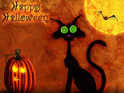 Обои на телефон: Праздники, Хэллоуин (Halloween), Кошки (Коты Котики),  Рисунки, 10649 скачать картинку бесплатно. картинки