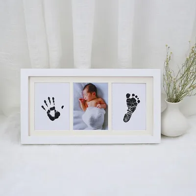 Купить Детские Фото Handprint Kit Фоторамка для новорожденных младенцев и  декор комнаты | Joom картинки