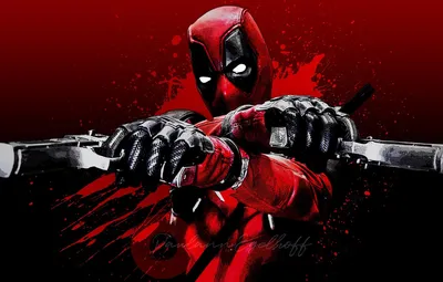 Обои фон, фантастика, пистолеты, арт, комиксы, Deadpool, Дедпул картинки на  рабочий стол, раздел фантастика - скачать картинки