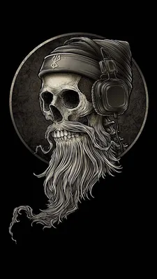 Обои для Телефона | Skull beard, Skull, Skull artwork картинки