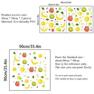Мультфильм разнообразие фруктов стикер стены гостиной для кухни Холодильник  фон украшение дома обои самоклеющиеся плакат - купить по выгодной цене |  AliExpress картинки
