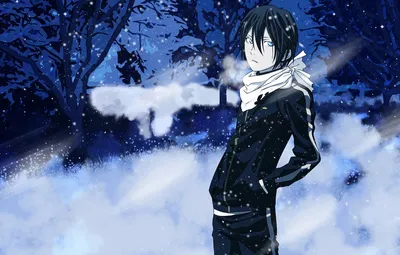 Обои Аниме, снег., Yato, Noragami картинки на рабочий стол, раздел прочее -  скачать картинки