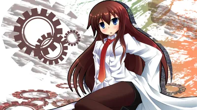 Картинка Steins Gate, Макияж, Брюнетка, Пальто, Галстук картинки