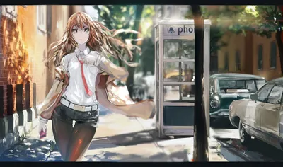 Обои Steins;gate, Anime Girls, Makise Kurisu, Галстук картинки