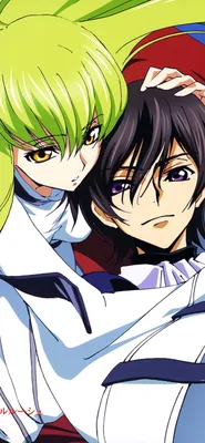 Код обоев: 344745 / Аниме обои для телефона Code Geass, Lelouch Lamperouge, C.C. (Код Гиас), 1170x2532 скачать бесплатно картинки