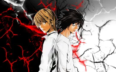 Обои Light and L Death Note - лучшие бесплатные фоны Light и L Death Note картинки