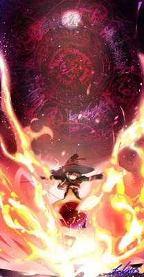 Download Megumin Konosuba Magic Circle Wallpaper картинки