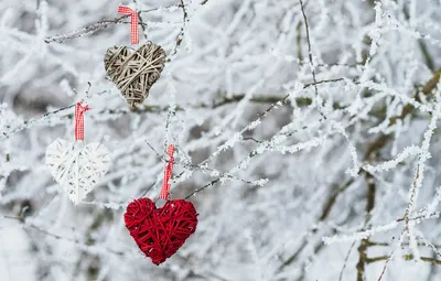 Обои зима, снег, любовь, сердце, love, heart, winter, snow, romantic,  valentine картинки на рабочий стол, раздел настроения - скачать картинки