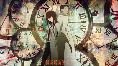 Обои Steins;Gate, Okabe Rintarou, Makise Kurisu HD / Обои для рабочего стола и мобильного телефона картинки