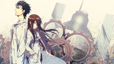 Обои Steins;Gate, Okabe Rintarou, Makise Kurisu, аниме HD / Обои для рабочего стола и мобильного телефона картинки