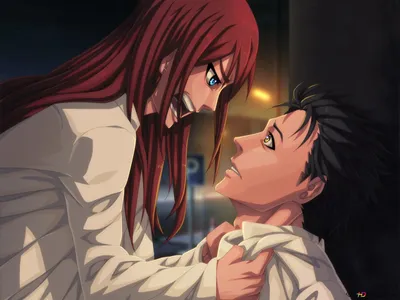 Steins;Gate - Kurisu Makise \ u0026 Rintarou Okabe 2K обои скачать картинки