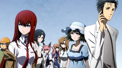 Скачать обои Steins Gate, 4k, манга, японское аниме, романтика, Itaru Hashida, Kurisu Makise, Mayuri Shiina, Rintarou Okabe для монитора с разрешением 3840x2160. Высококачественные обои HD картинки картинки