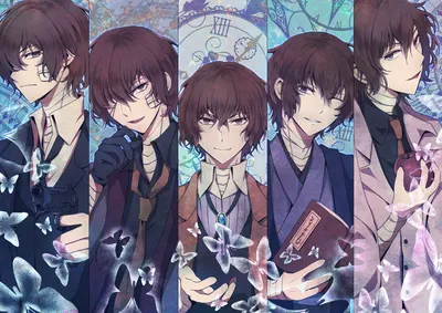 Обои магия, парень, принт, Bungou Stray Dogs, Stray Dogs: A Literary Genius, Dazai Osamu картинки на рабочий стол, раздел сёнэн - скачать картинки