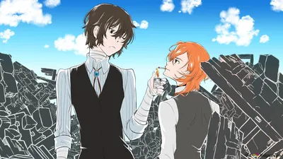 Скачать обои Bungo Stray Dogs Minimalist Dazai Osamu картинки