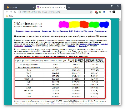 Как изменить размер фото в сантиметрах онлайн картинки