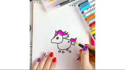 Как нарисовать Единорога из Адопт Ми Роблокс How to draw Unicorn Adopt Me  Roblox - YouTube картинки