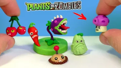 Лепим РАСТЕНИЯ из игры Растения против Зомби - Часть 1 | Plants vs Zombies  - YouTube картинки