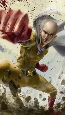 Сайтама Прохладный One Punch Man Разрешение HD Аниме 4K ... iPhone Обои Скачать Бесплатно картинки