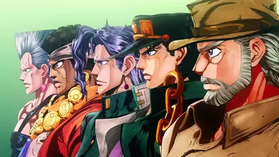 JoJos Bizarre Adventure Anime Boys Anime Screenshot Stardust Crusaders Jotaro Kujo Joseph Joestar Обои - Разрешение:1920x1080 - ID:1320740 - wallha.com картинки