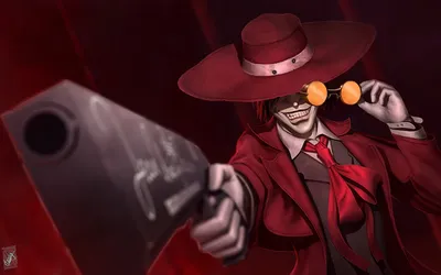 Desktop Hintergrundbilder Hellsing Pistole Fanart Alucard Anime Der картинки