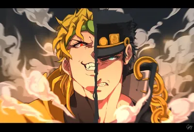 Обои Jojos Bizarre, Kuujou Joutarou, Дио Брандо картинки