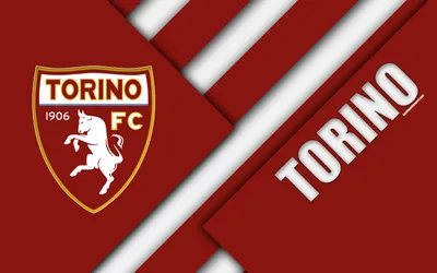 Скачать обои Torino FC, logo, 4k, material design, football, Serie A, Turin, Italy, red white abstraction, Italian football club для монитора с разрешением 3840x2400. Высококачественные обои HD картинки картинки