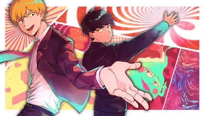 Mob Psycho 100, Кагеяма Шигео, Аратака Рейген, Экубо | 1919x1105 Обои - wallhaven.cc картинки