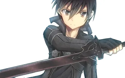 Скачать обои Kazuto Kirigaya, Sword Art Online, Kirito, anime character, portrait, japanese manga для монитора с разрешением 1920x1200. Высококачественные обои HD картинки картинки