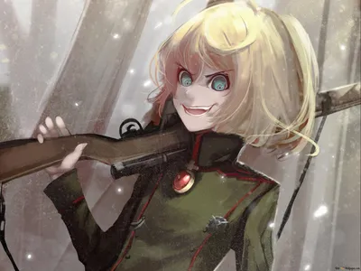 Youjo Senki - Tanya Von Degurechaff (Fanart) HD Hintergrundbild herunterladen картинки