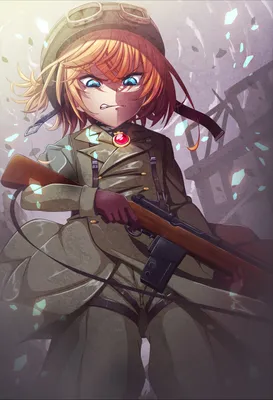 таня дегуречафф (youjo senki), нарисованная tora_hou | Данбуру картинки