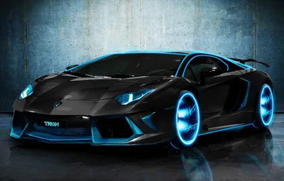 Обои Lamborghini, black, tron, Aventador картинки на рабочий стол, раздел  lamborghini - скачать картинки