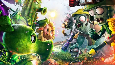 Фото Зомби Plants vs Zombies 3D Графика Фантастика 1920x1080 картинки