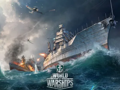 Арт с военными кораблями из world of warships | Обои для телефона картинки