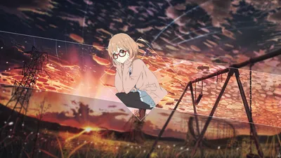 ID обоев: 132204 / аниме девушки, Kyoukai no Kanata, Kuriyama Mirai, звёзды, картинки в картинках скачать бесплатно картинки