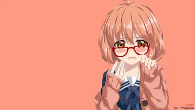 Beyond The Boundary - Mirai Kuriyama (Вектор) 2K обои скачать картинки