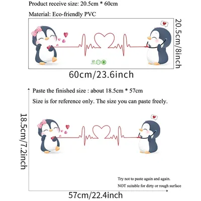 Милая пара пингвинов Наклейка на стену гостиная спальня фон украшение дома  мультфильм наклейки День Святого Валентина обои - купить по выгодной цене |  AliExpress картинки