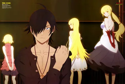 4520658 Monogatari Series, Oshino Shinobu, Araragi Koyomi - Rare Gallery HD Wallpapers картинки