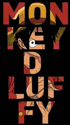 Скачать обои One Piece Monkey D Luffy Pfp Typography картинки