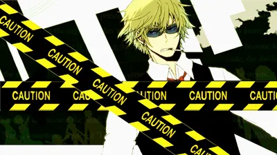 Скачать обои 1920x1080 durarara, heiwajima shizuo, парень, блондин, солнцезащитные очки Full HD 1080p HD Background картинки