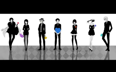 группы, Durarara, Heiwajima, Shizuo, Orihara, Izaya, Sonohara, Anri, Ryuugamine, Mikado, Sturluson, Celty Обои HD / Обои для рабочего стола и мобильного телефона картинки