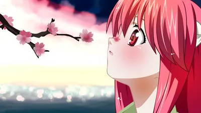 Elfen Lied, Anime, Lucy, Anime girls, Cherry blossom, Pink hair HD Wallpapers / Desktop and Mobile Images \ u0026 Photos картинки