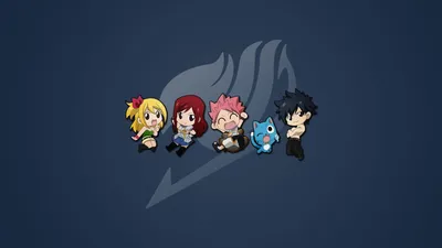 Fairy Tail Anime Series Обои, Минимализм, Чиби, Хартфилия Люси - Wallpaperforu картинки